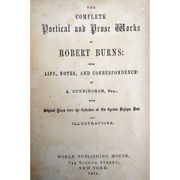 Burns Complete Poetical Works Illustrated 1876 1st Edition Victorian Poetry E66 - Picture 4 of 6